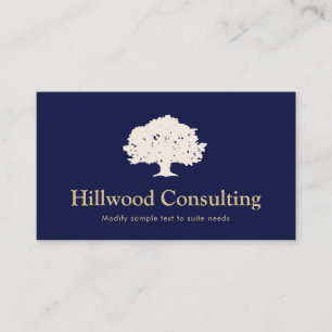 Elegant Professionell Logotyp Navy Blue Visitkort