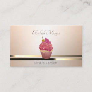Elegant professionell lysande Cupcake Visitkort