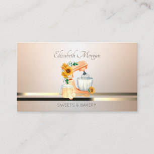 Elegant professionell lysande mixer solrosor visitkort