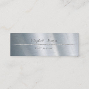 Elegant Professionell Minimalistisk Enkel, Silver Mini Visitkort