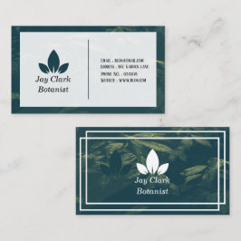 Elegant Professionell Modern botanist Grönt och vi Visitkort