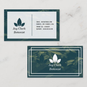 Elegant Professionell Modern botanist Grönt och vi Visitkort