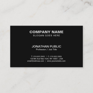 Elegant Professionell Modern Corporate Black Visitkort