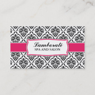 Elegant Professionell Modern Damask-Blommönster Visitkort
