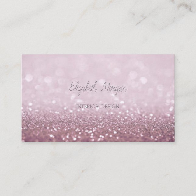 Elegant Professionell Modern Glittrig Bokeh Visitkort (Framsida)