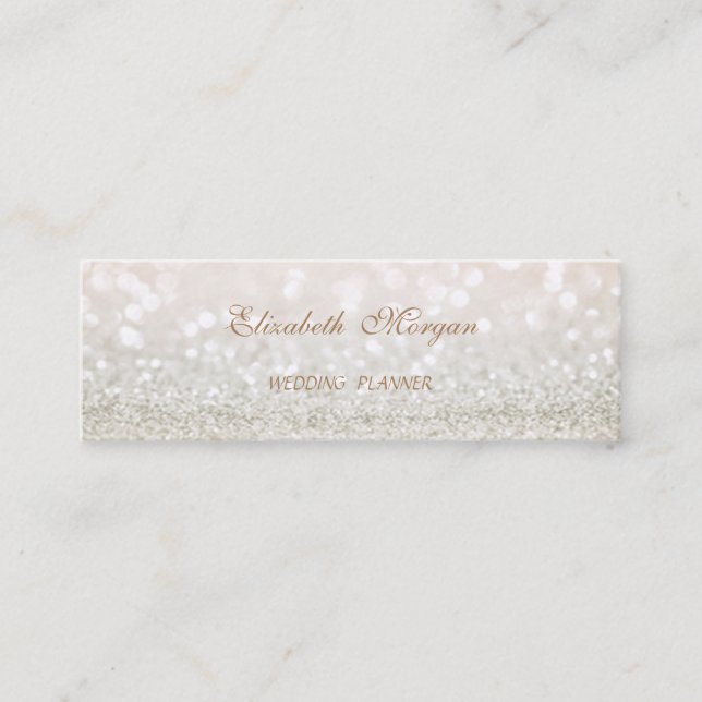 Elegant Professionell Modern Glittrig Mini Visitkort (Framsida)