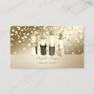 Elegant Professionell, Modern, Konfetti, Läppstift Visitkort