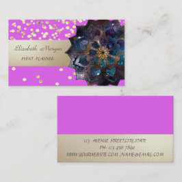 Elegant Professionell, Modern, Konfetti, Mandala Visitkort