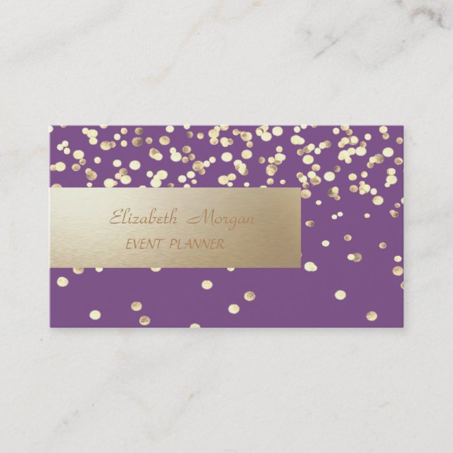 Elegant Professionell, Modern, Konfetti Visitkort (Framsida)