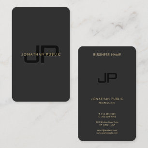 Elegant Professionell Modern Monogram Initial Luxe Visitkort