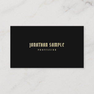Elegant Professionell Modern Simple Black Guld Lux Visitkort