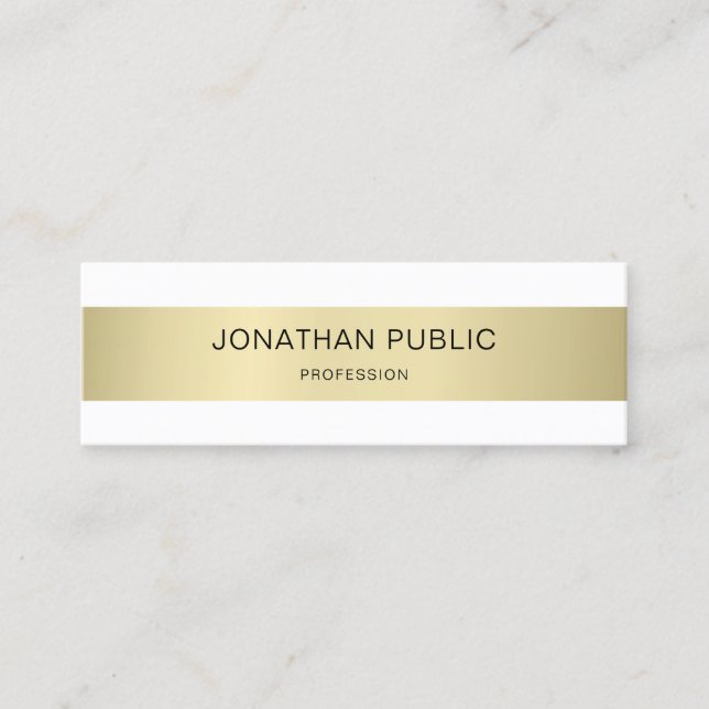 Elegant Professionell Modern Sleek Plain Luxury Mini Visitkort (Framsida)