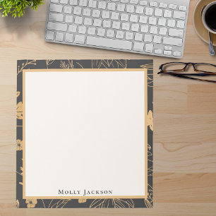 Elegant Professionell Modern Snyggt Black & Guld Anteckningsblock