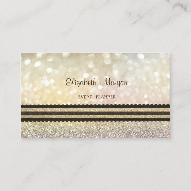 Elegant Professionell Modern,Stripe Bokeh Visitkort (Framsida)