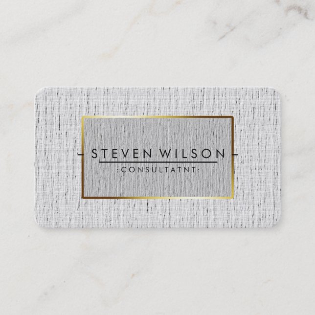 Elegant Professionell Modern Subtle Plain Guld Visitkort (Framsida)