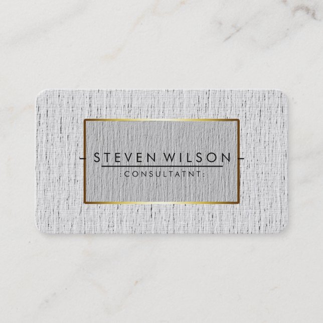 Elegant Professionell Modern Subtle Plain Guld Visitkort (Framsida)