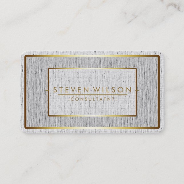 Elegant Professionell Modern Subtle Plain Guld Visitkort (Framsida)
