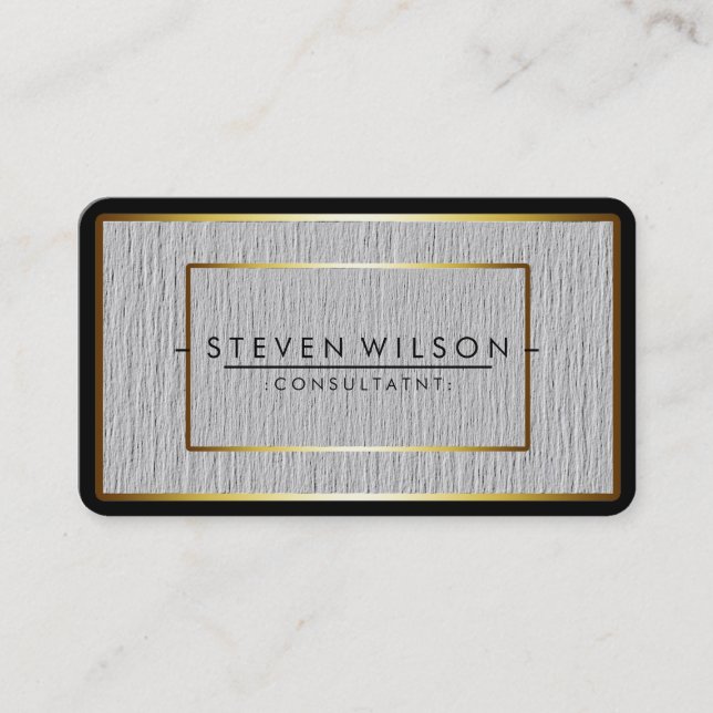 Elegant Professionell Modern Subtle Plain Guld Visitkort (Framsida)