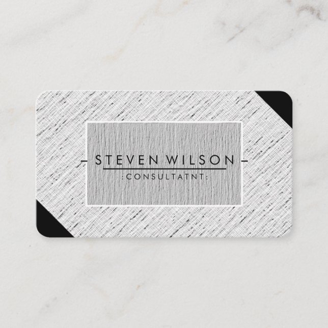 Elegant Professionell Modern Subtle Plain Linen Visitkort (Framsida)