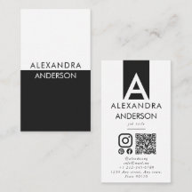 Elegant Professionell Monogram Minimal QR-kod
