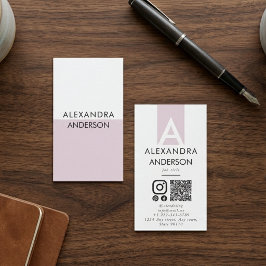 Elegant Professionell Monogram Minimal QR-kod Visitkort