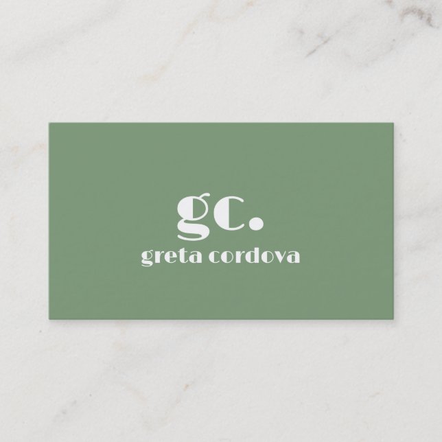 Elegant Professionell Monogram Minimalistic 3 Visitkort (Framsida)