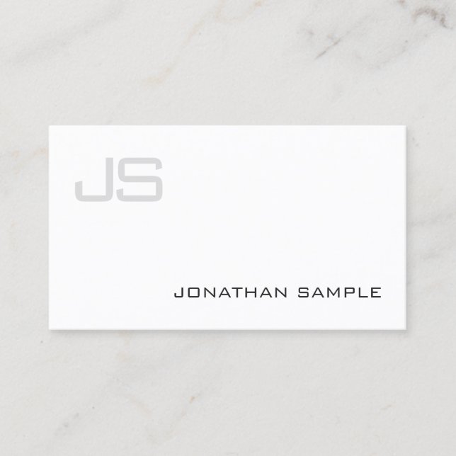 Elegant Professionell Monogram minimalistisk stand Visitkort (Framsida)