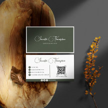 Elegant Professionell Mörk grönt QR-kod