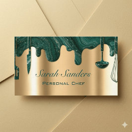 Elegant professionell personlig kock Catering Guld Visitkort