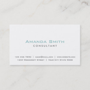 Elegant Professionell Plain White Makeup Artist Visitkort