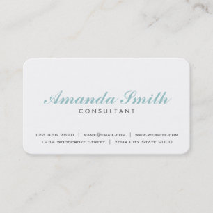 Elegant Professionell Plain White Makeup Artist Visitkort