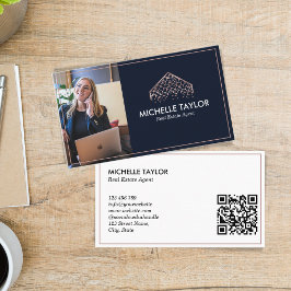 Elegant Professionell Realtor-foto med Realtor God Visitkort