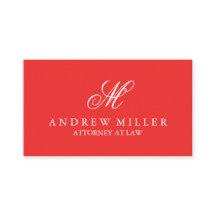 Elegant Professionell Red Monogram