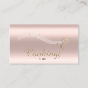 Elegant Professionell, Roseguld, Visp, Matlagning Visitkort