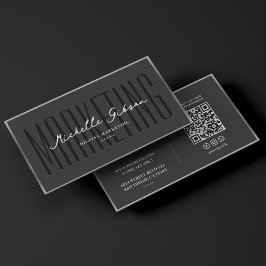 Elegant professionell silver svart marknadsföring visitkort