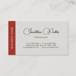 Elegant Professionell Skriptmall Namn Modern Visitkort