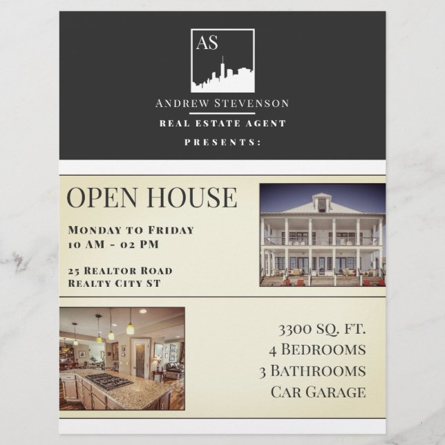 Elegant professionell - skylt reklamblad (Framsidan)