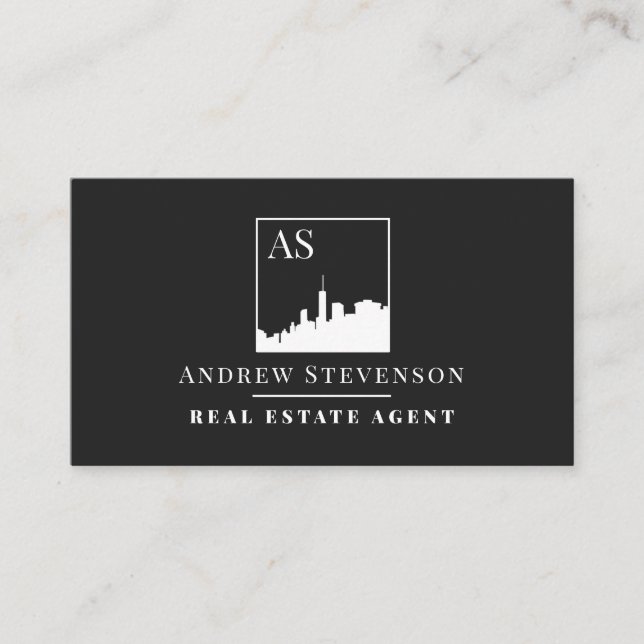 Elegant professionell - skylt  visitkort (Framsida)