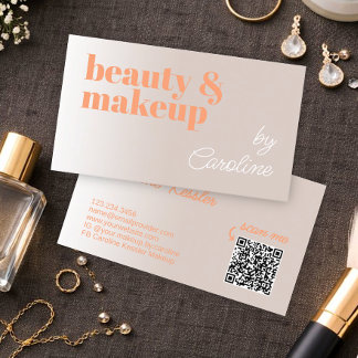 Elegant professionell sminkartist visitkort