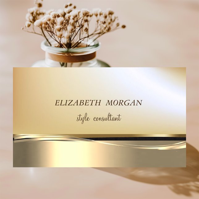 Elegant Professionell Snyggt Faux Guld Visitkort (Skapare uppladdad)
