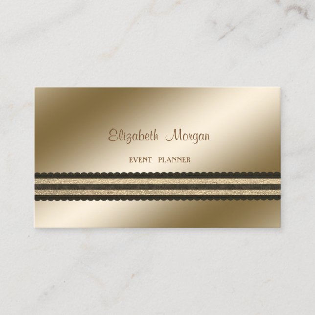 Elegant Professionell Stilren Modern, Randig Visitkort (Framsida)