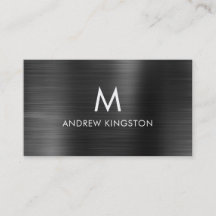 Elegant professionell svart grå borstad stål