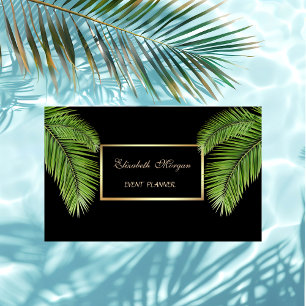 Elegant Professionell, Svart, Ram, Palmtree Visitkort