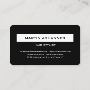 Elegant Professionell Svartvit slinga Visitkort
