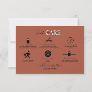 Elegant Professionell Terracotta Candle Care Tack Kort