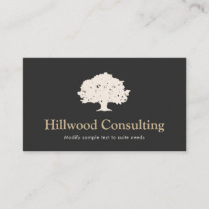 Elegant Professionell Träd Logotyp Visitkort