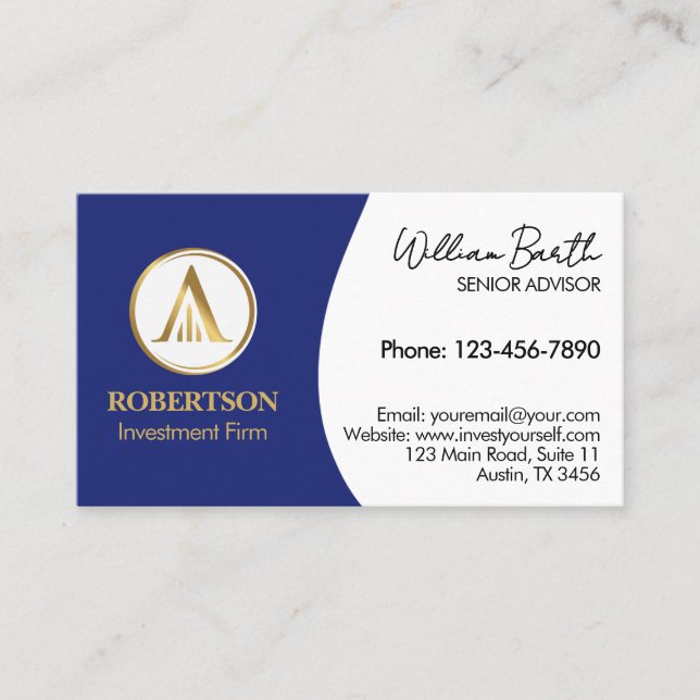 Elegant professionell visitkort med logotyp (Framsida)