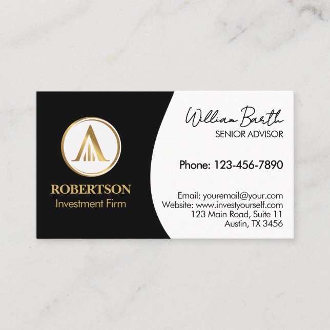 Elegant professionell visitkort med logotyp (Framsida)