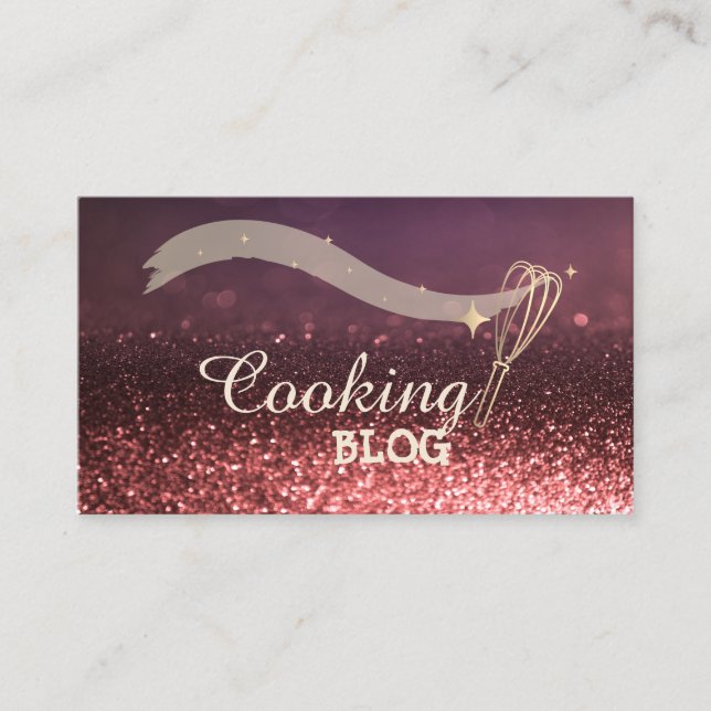 Elegant Proffs,Glitter Bokeh,Visp,Lagning Visitkort (Framsida)