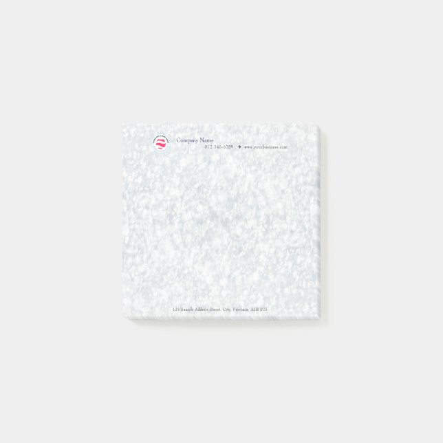 Elegant Promotional Post-it Notes - Fizzy Vatten (Framsida)